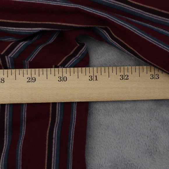 Ely Cattleman Shirt Mens 3XL Burgundy Striped Big Man Long Sleeve Western Pearl - Picture 4 of 16